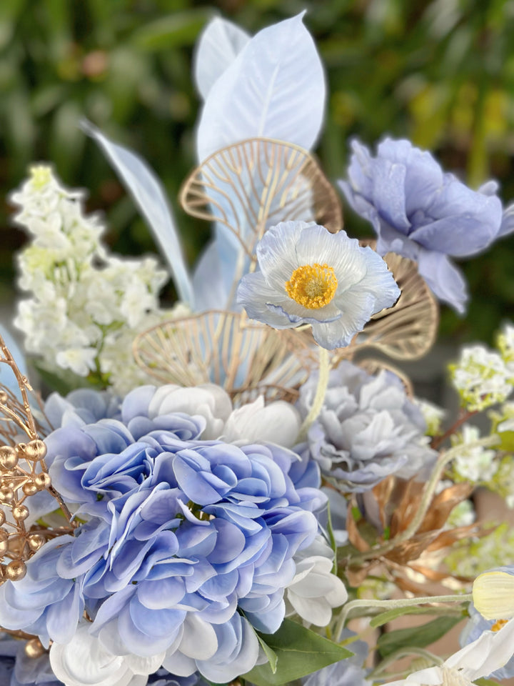 Golden Azure Blossoms In The Pot (1-sided)