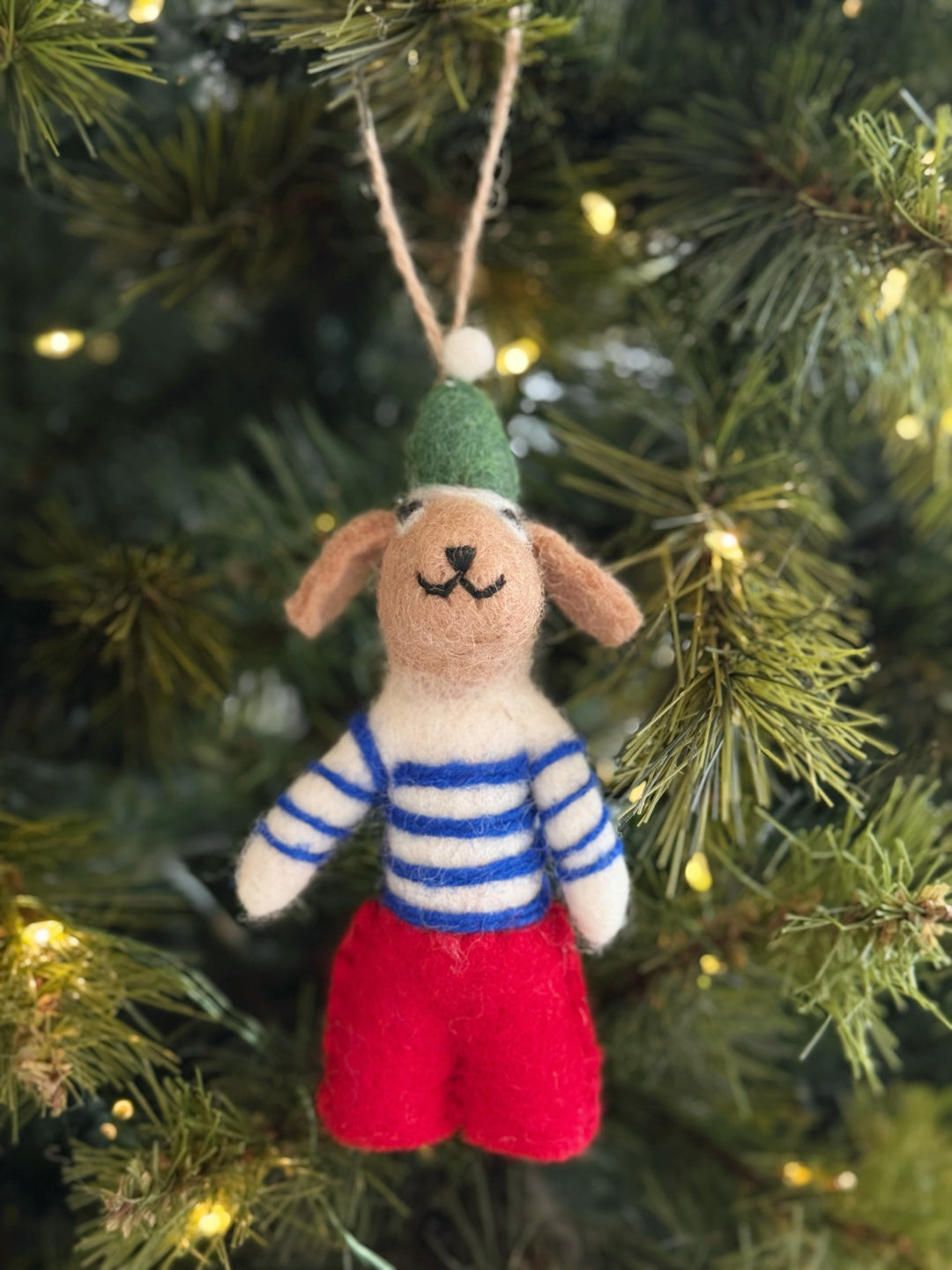 Jolly Sailor Pup Felt Ornament