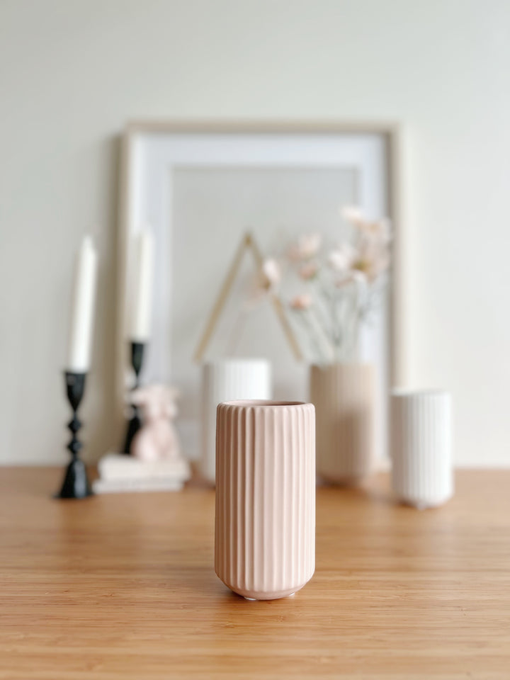 Simple Fluted Vases