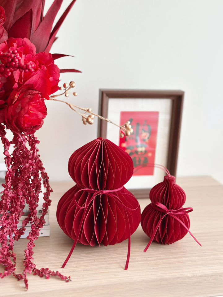 Prosperity Harmony Honeycomb Gourds (set of 2)