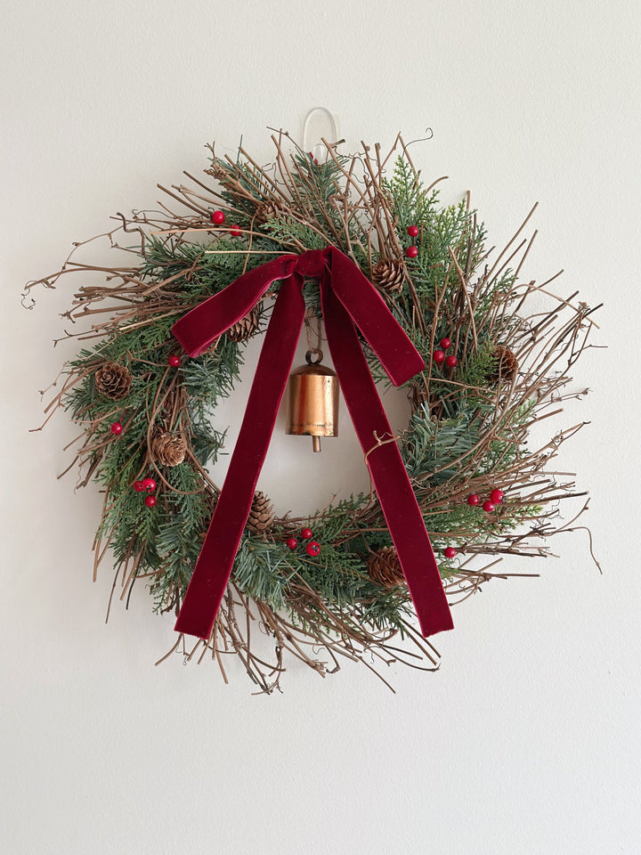 MADE-TO-ORDER: Crimson Bell Elegance Wreath