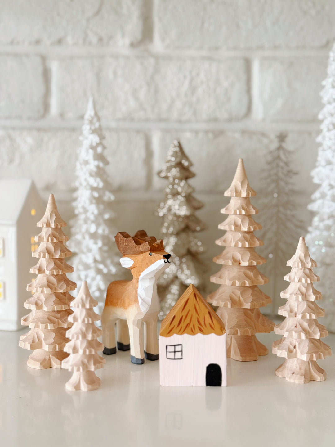 Woodland Story Hand-Carved Wooden Decor (4 options)