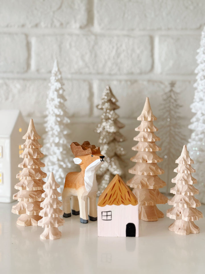 Woodland Story Hand-Carved Wooden Decor (4 options)