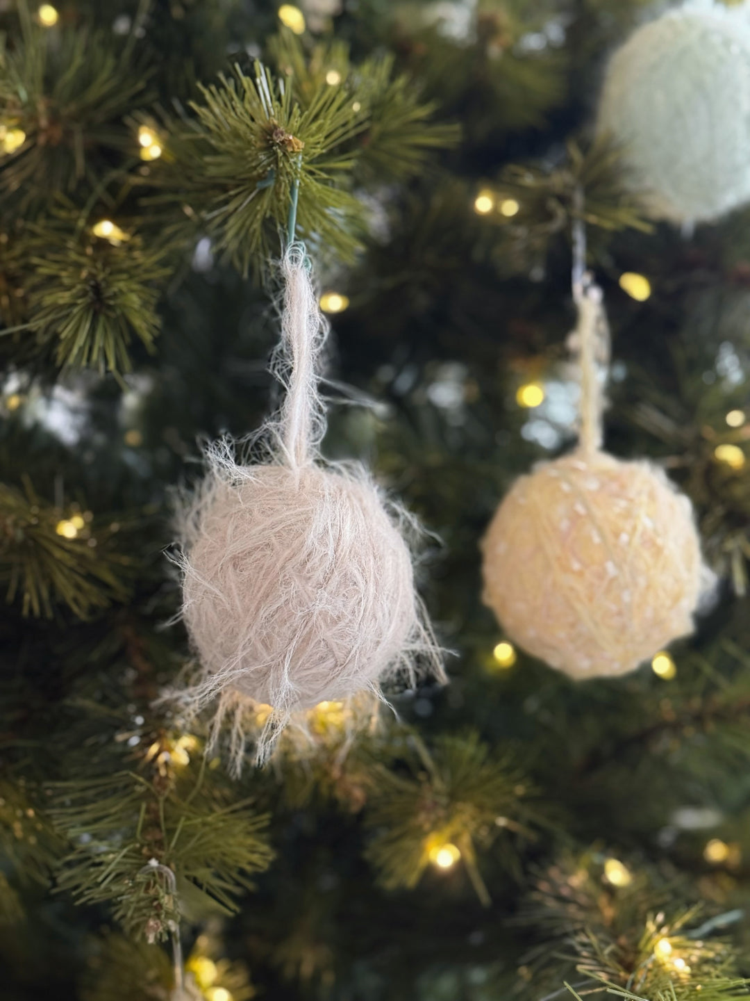 Pastel Whispers Yarn Baubles (set of 6)