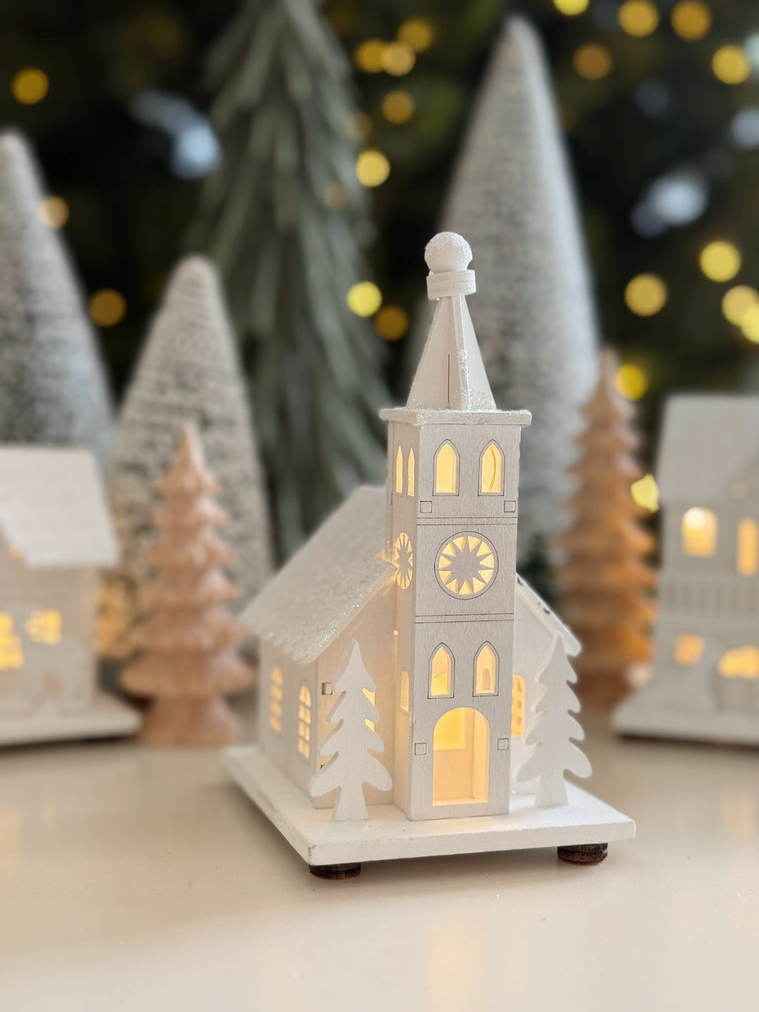Winter Shimmer Light-Up Wooden Village Collection (3 options)