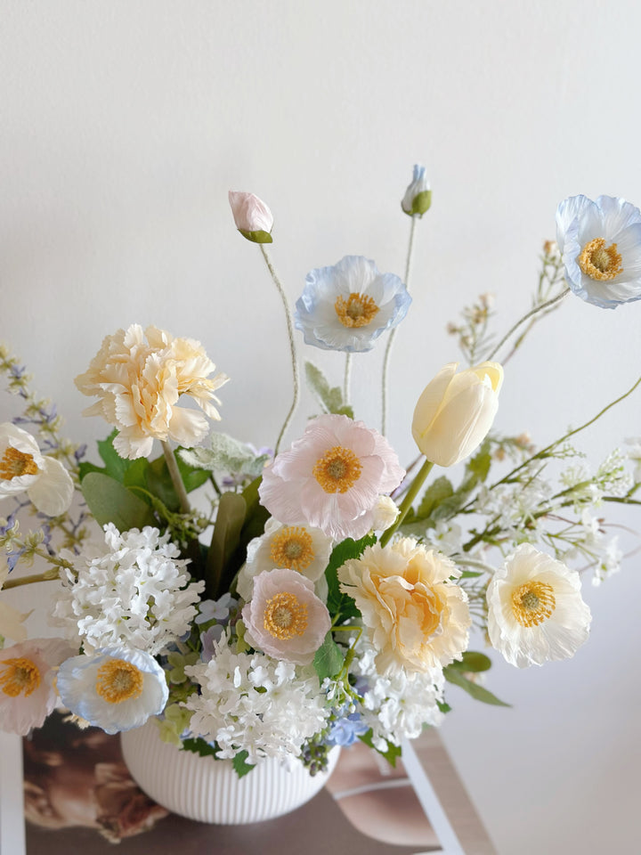 Serene Pastel Blossoms In The Pot (1 sided)