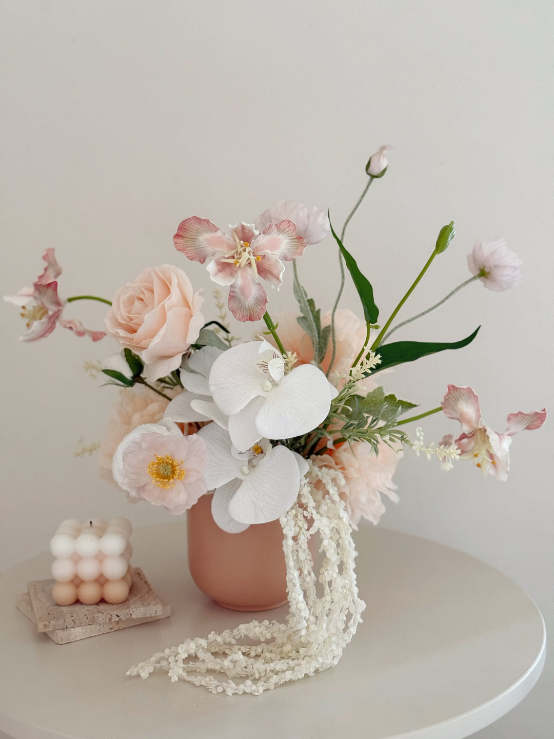 Peach Blush Garden Bloom in the Pot (2-sided)