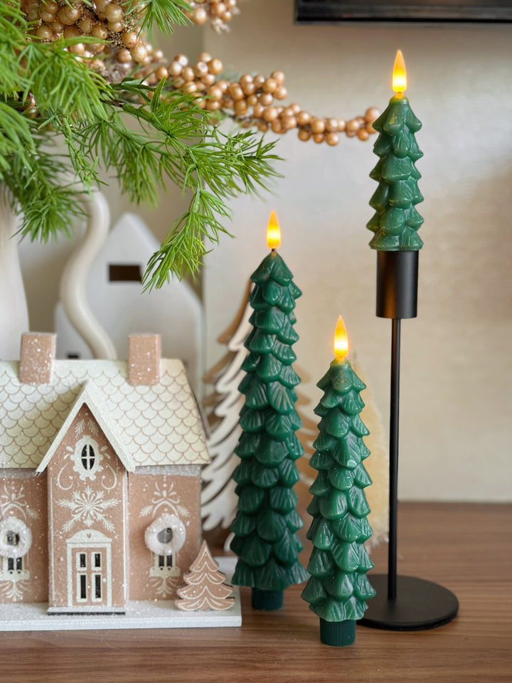 Everglow Fir LED Candle Trees Set (set of 2)