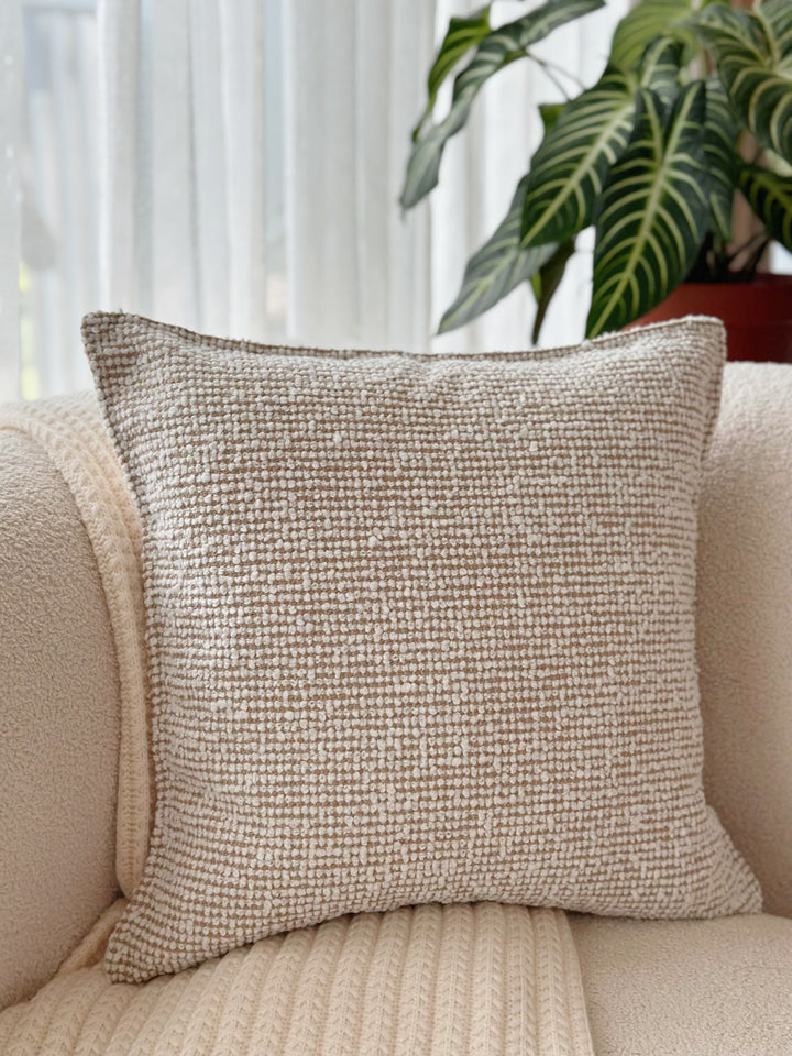 Pebble Weave Cushion Cover – Cream Beige
