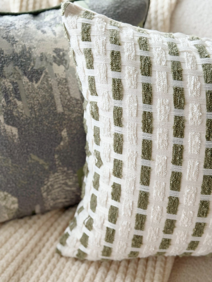 Sage Lattice Cushion Cover