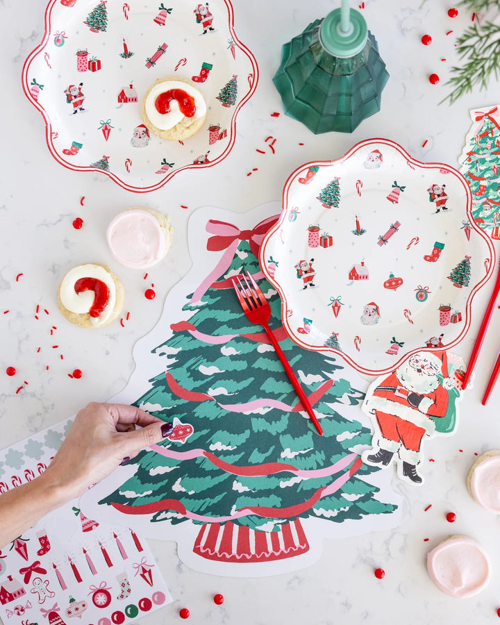 PRE-ORDER (6-8 Oct): Christmas Tree Placemat with Stickers (pack of 12)