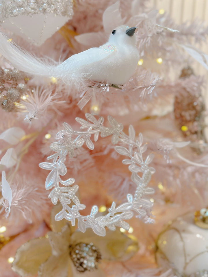 Ethereal Glittery Elegance Wreath Ornament