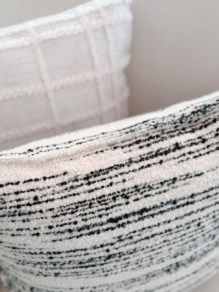 Irregular Black Lines Wool-Blend Cushion Cover