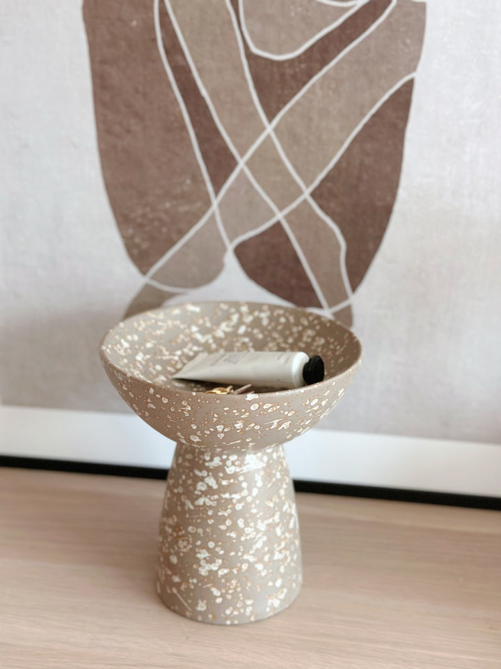 Speckled Haven Pedestal Bowl