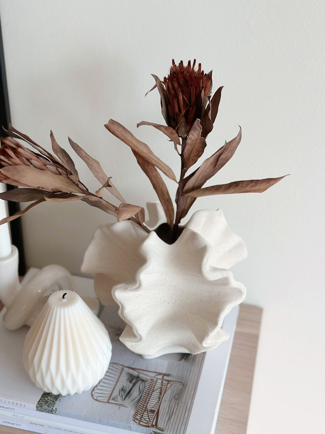 Ripple Sculpted Decor Vase