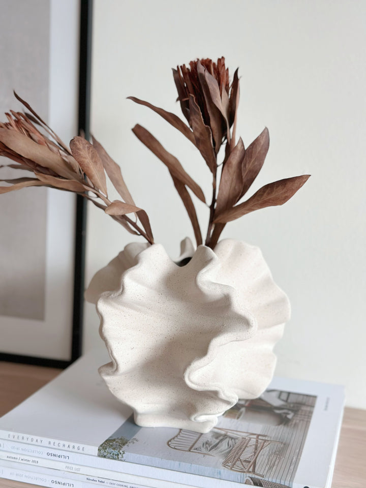 Ripple Sculpted Decor Vase