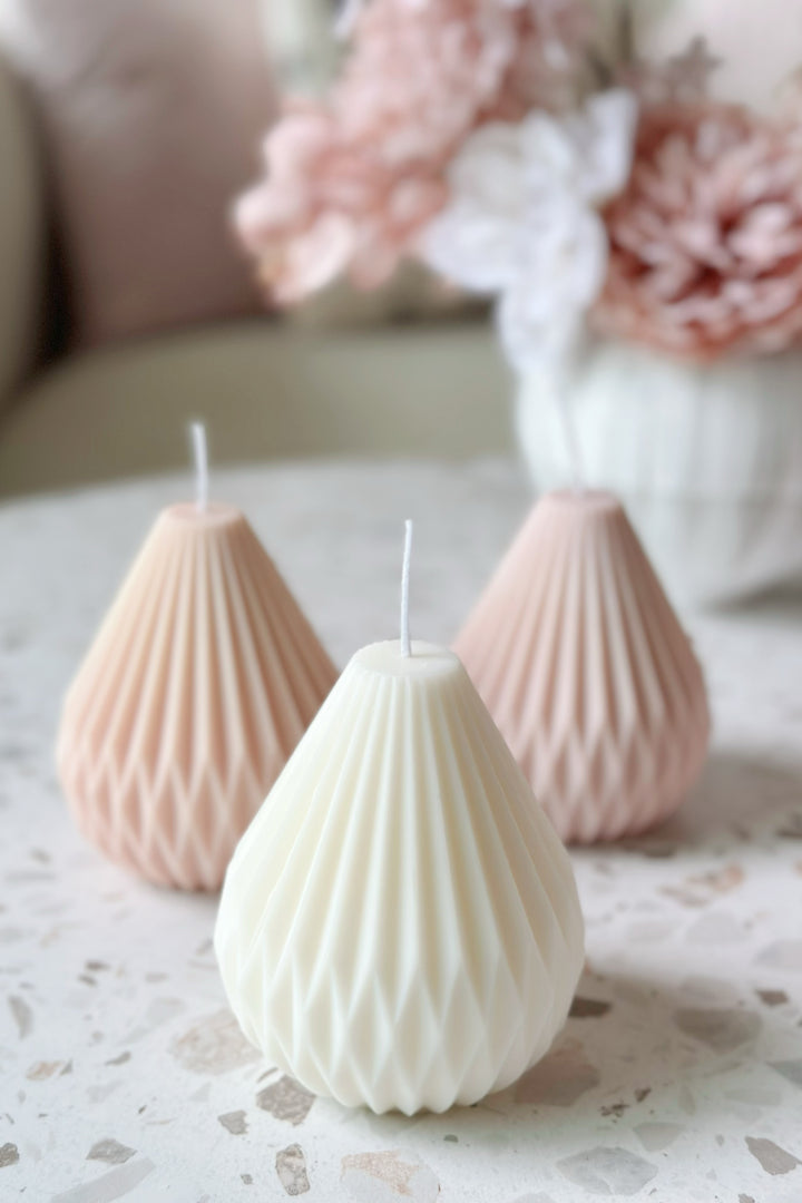 Elegant Pear Shaped Candle (3 colours)