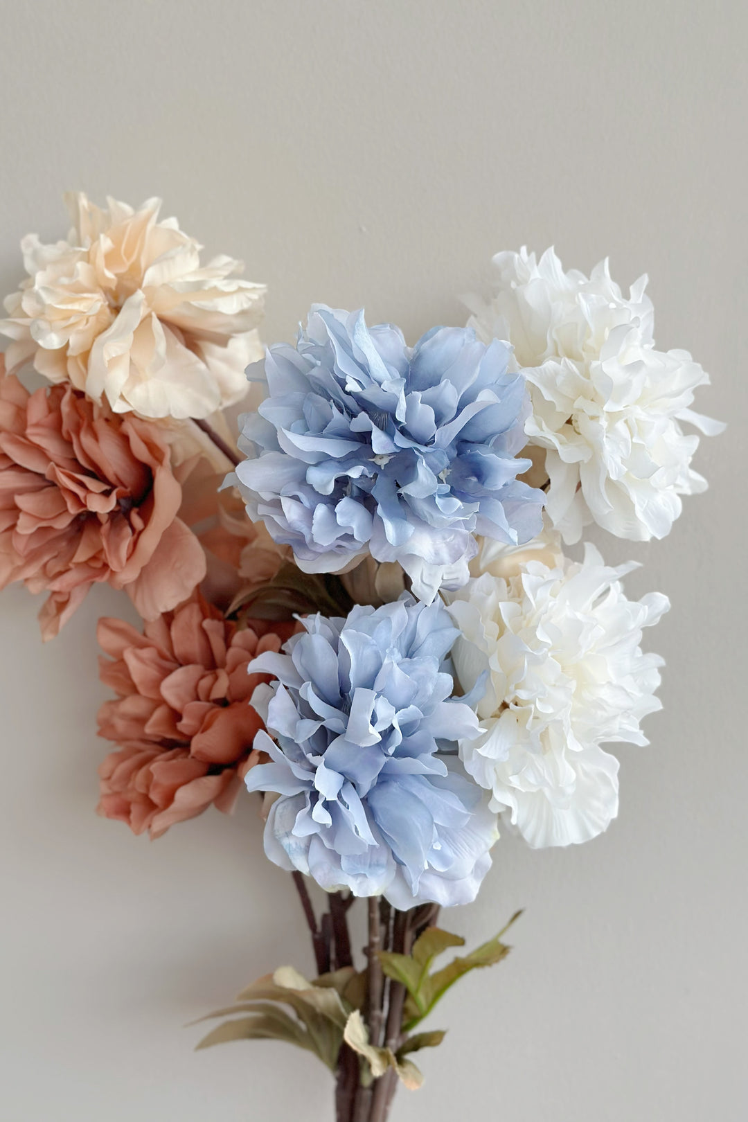 Faux 3 Head Peonies (4 colours options)