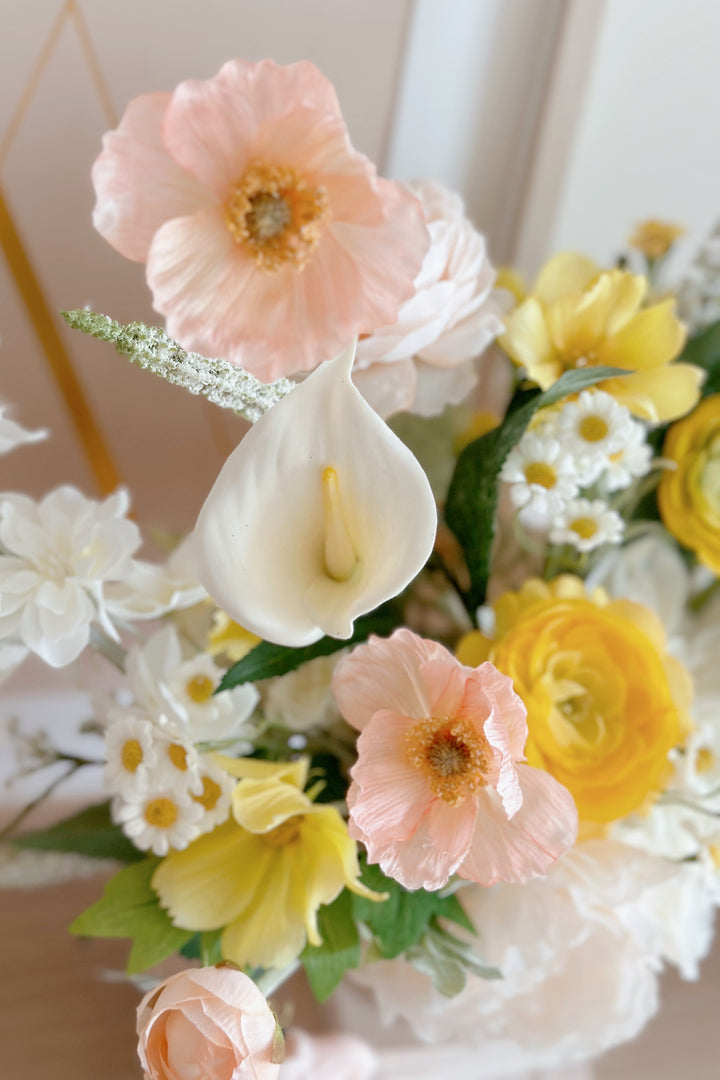 Buttercup Blooms on Pedestal (2 sided)