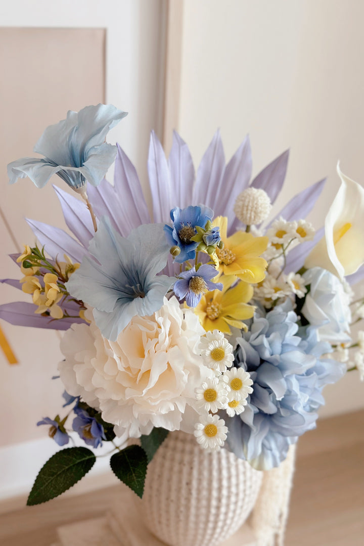 Blue Mist Vase Arrangement (1 sided)