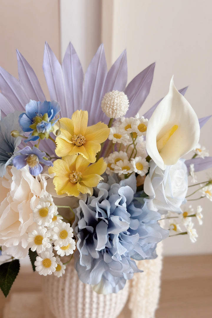 Blue Mist Vase Arrangement (1 sided)