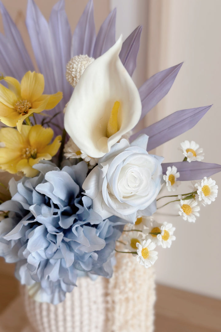 Blue Mist Vase Arrangement (1 sided)
