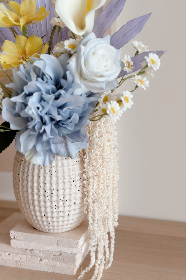 Blue Mist Vase Arrangement (1 sided)