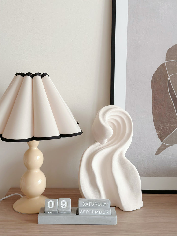 Cream Crest Wave Sculpture