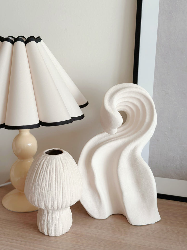 Cream Crest Wave Sculpture