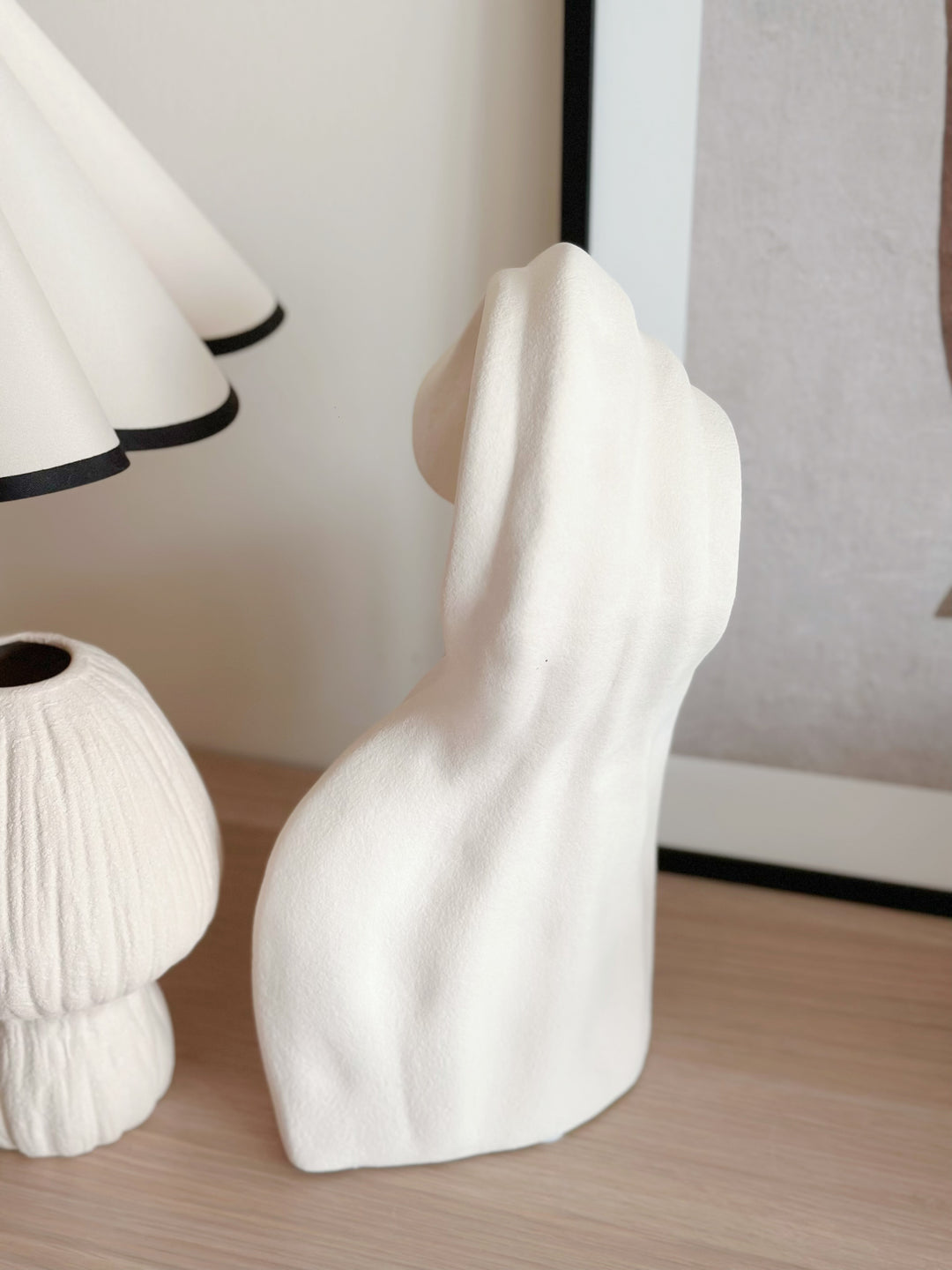 Cream Crest Wave Sculpture