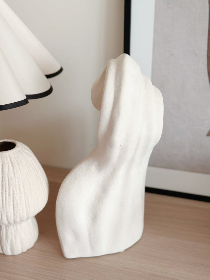 Cream Crest Wave Sculpture