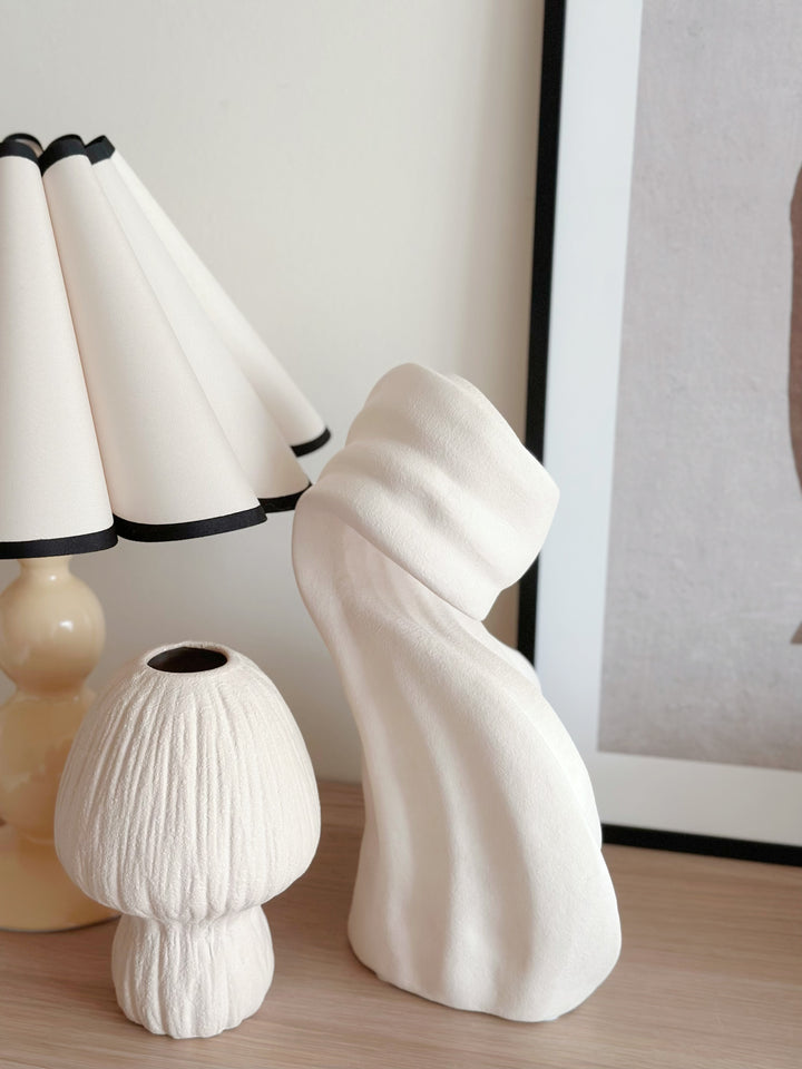 Cream Crest Wave Sculpture