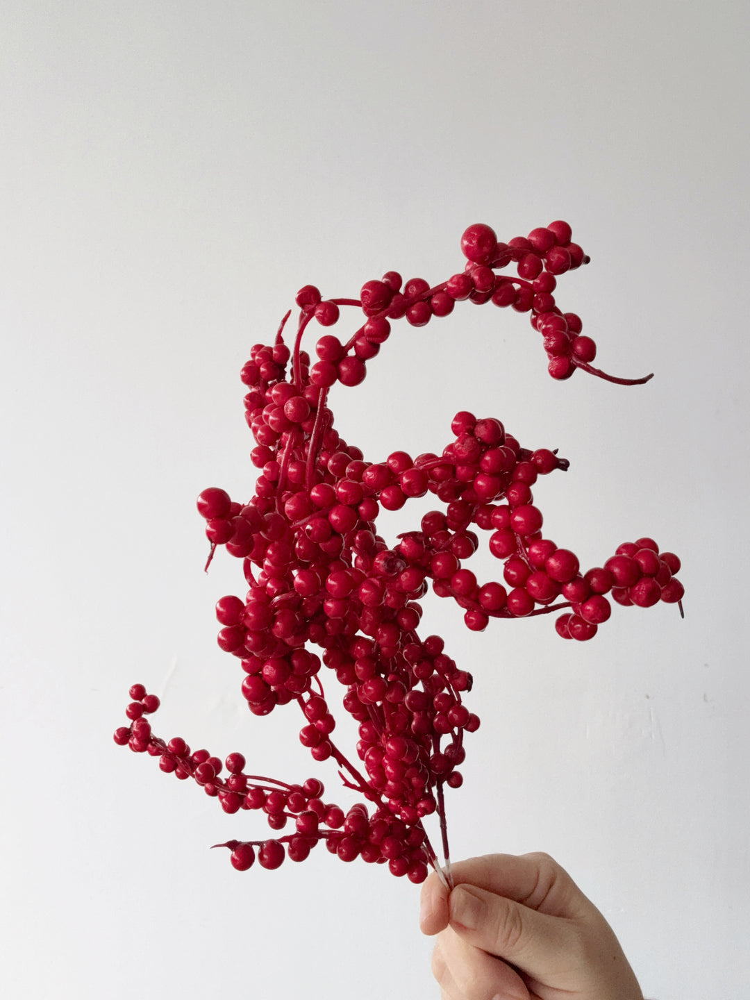 Cherry Red Trailing Berry Branch (Set of 3)