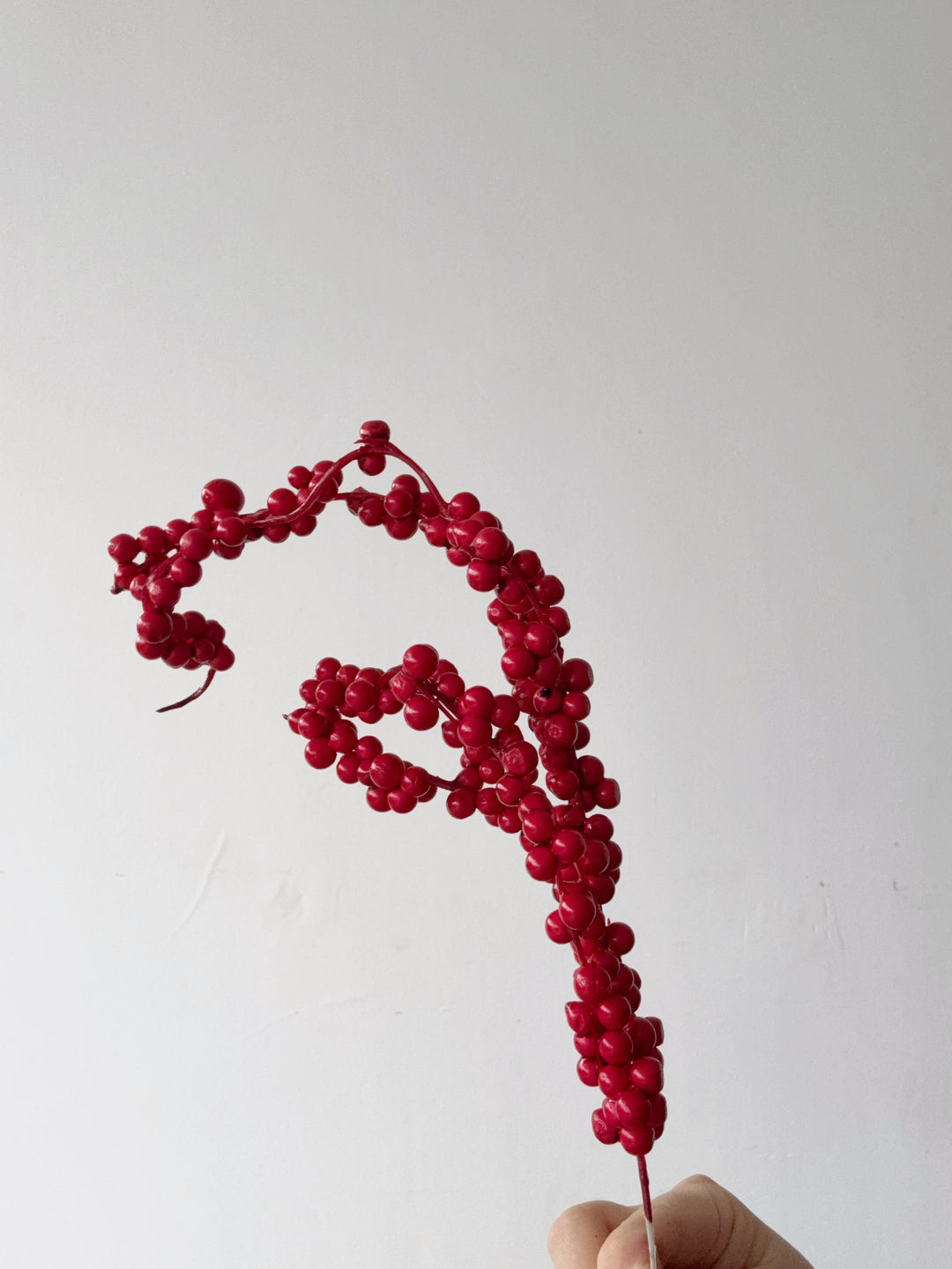 Cherry Red Trailing Berry Branch (Set of 3)
