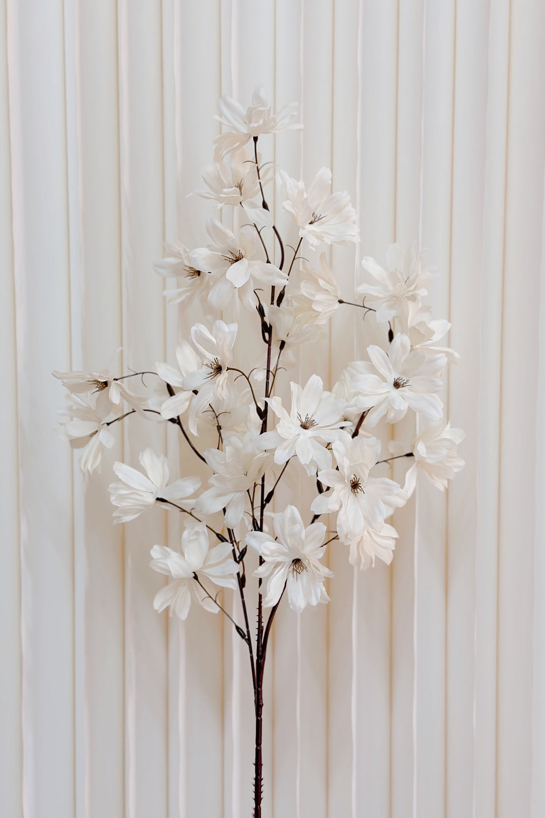 Artificial Bleached Flowy Cosmos Branches