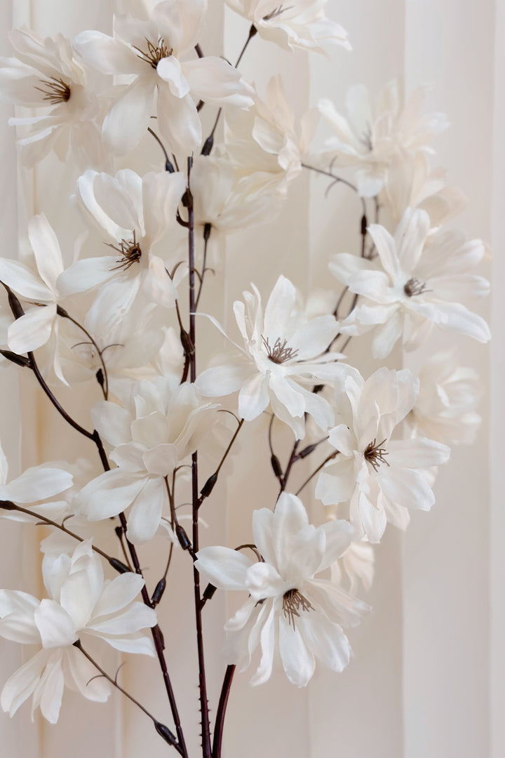 Artificial Bleached Flowy Cosmos Branches
