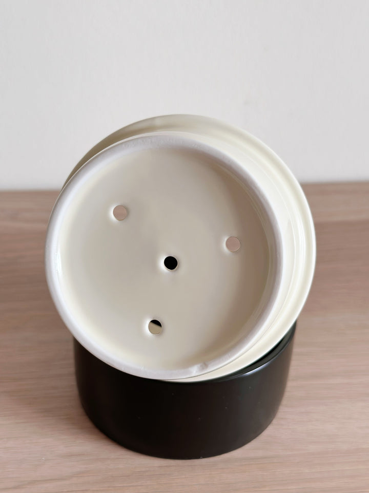 Minimalist Duo-Tone Porcelain Cutlery Jars (2 sizes)