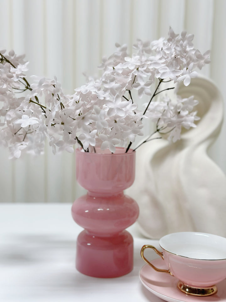 Sweet Dusty Pink Glass Vase