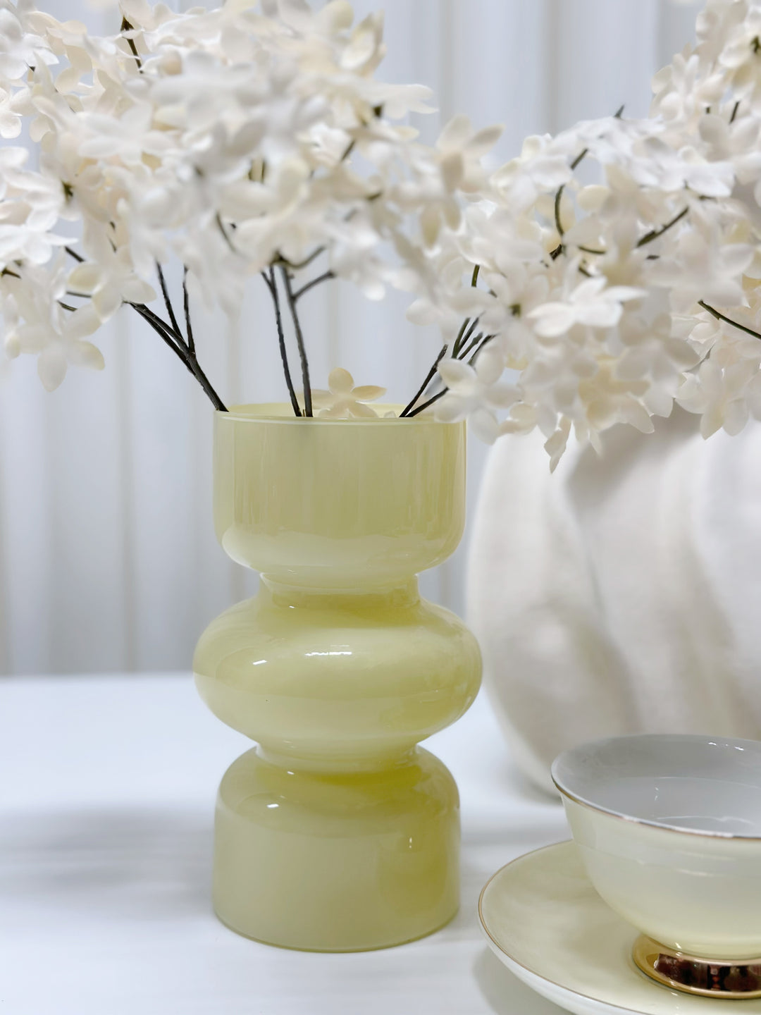 Sweet Pastel Yellow Glass Vase