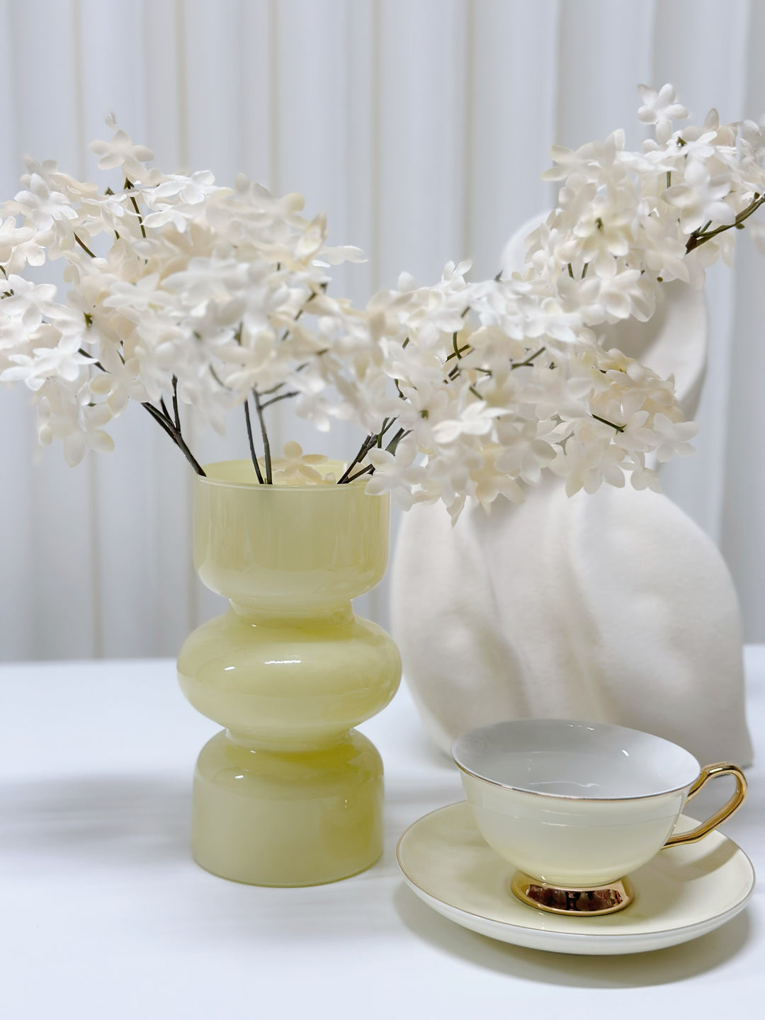 Sweet Pastel Yellow Glass Vase