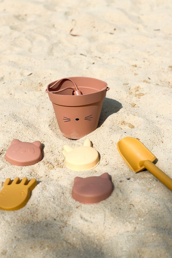 Cat Silicone Bucket Beach Toy Set