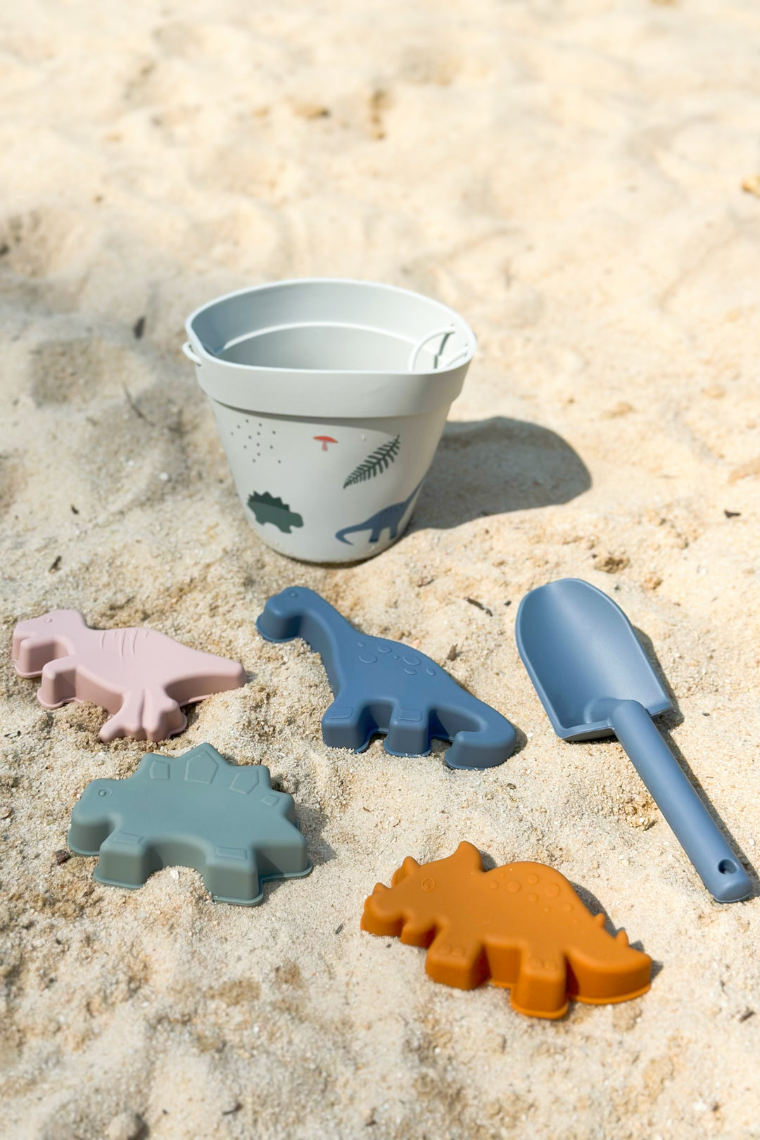 Dino Silicone Bucket Beach Toy Set