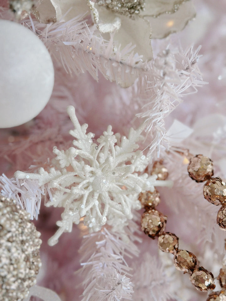 White Resin 3D Snowflake Ornament