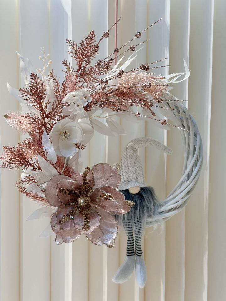Gnome's Glittery Garden Wreath