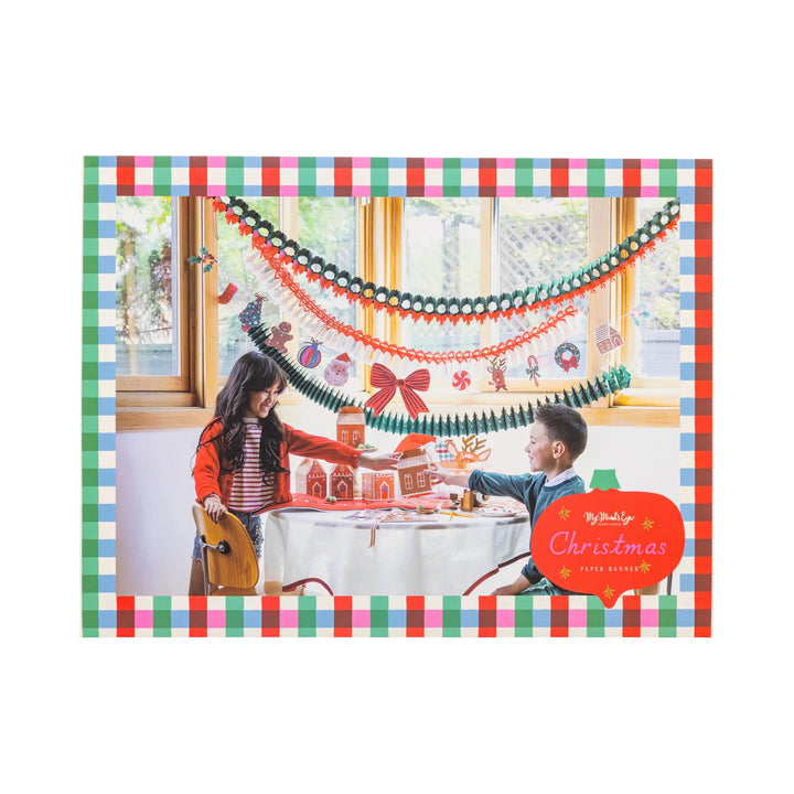 PRE-ORDER (6-8 Oct): Colourful Christmas Cutouts Paper Banner 7ft