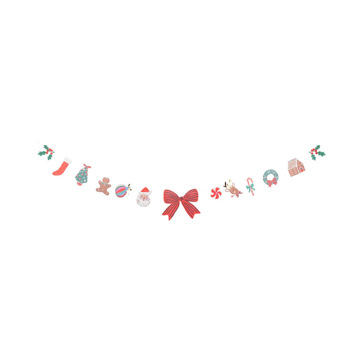 PRE-ORDER (6-8 Oct): Colourful Christmas Cutouts Paper Banner 7ft