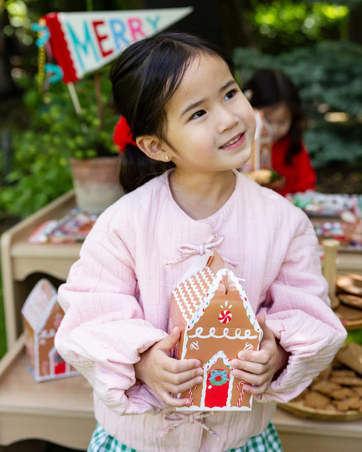 PRE-ORDER (6-8 Oct): Gingerbread House Treat Boxes with Stickers (set of 6)