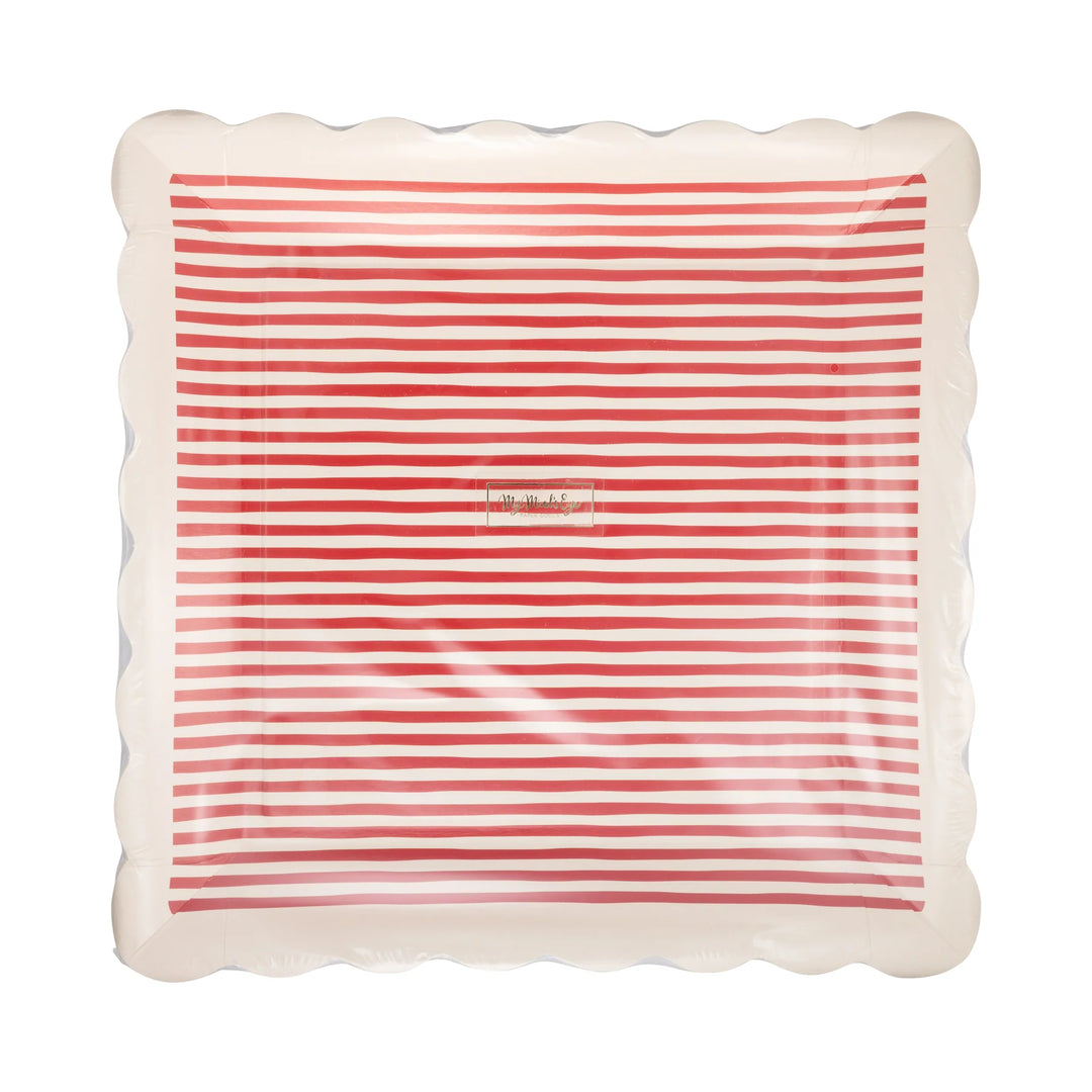 PRE-ORDER (26/09-02/10): Red Striped Plate 10"