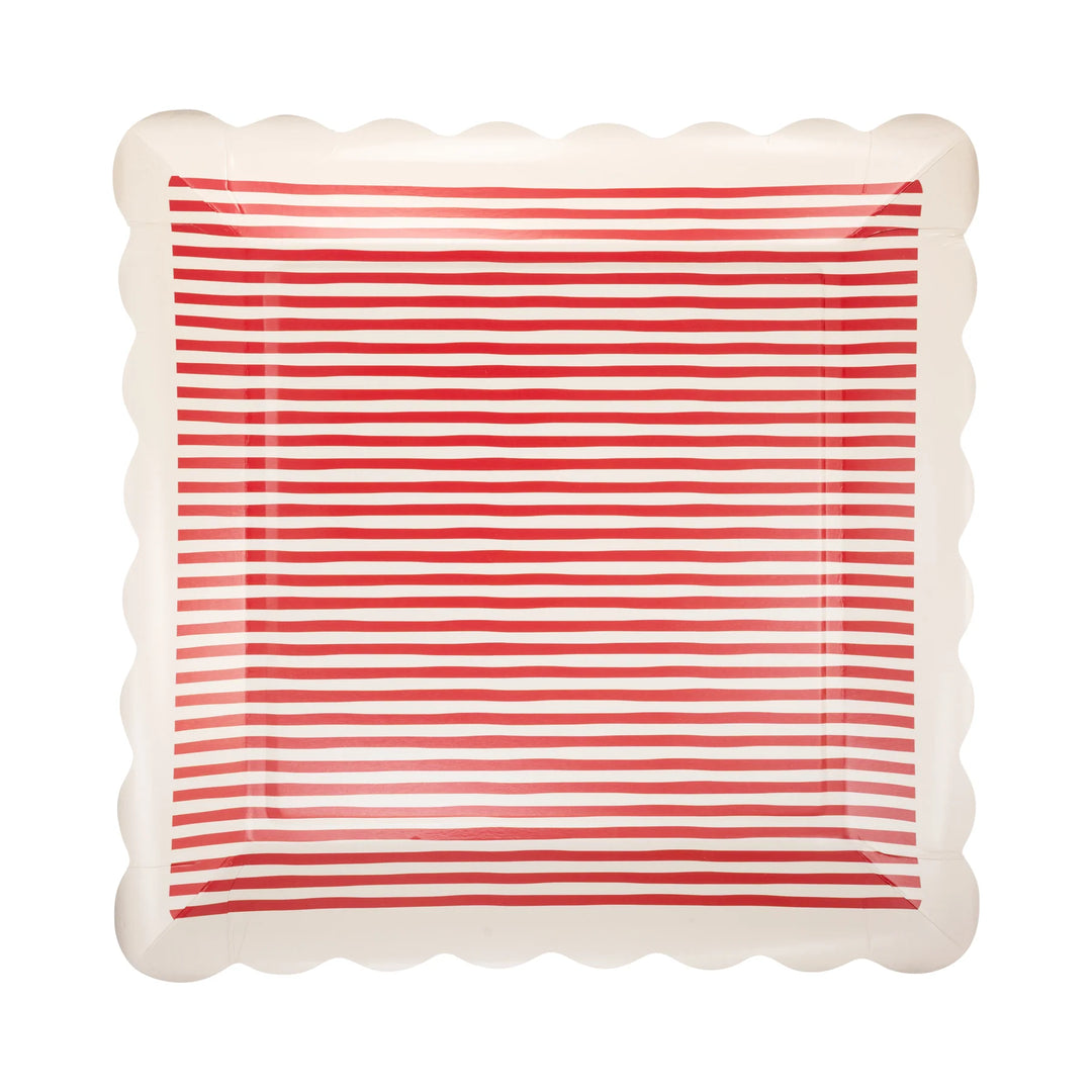 PRE-ORDER (26/09-02/10): Red Striped Plate 10"