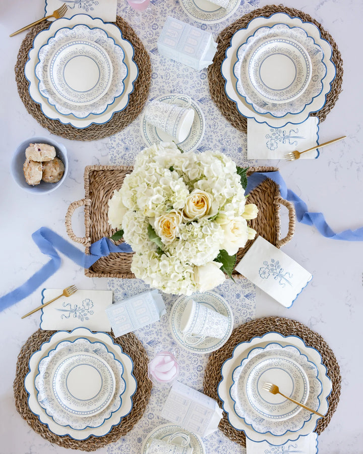 PRE-ORDER (26/09-02/10): Pembroke Cream with Blue Edge 12" Paper Plate